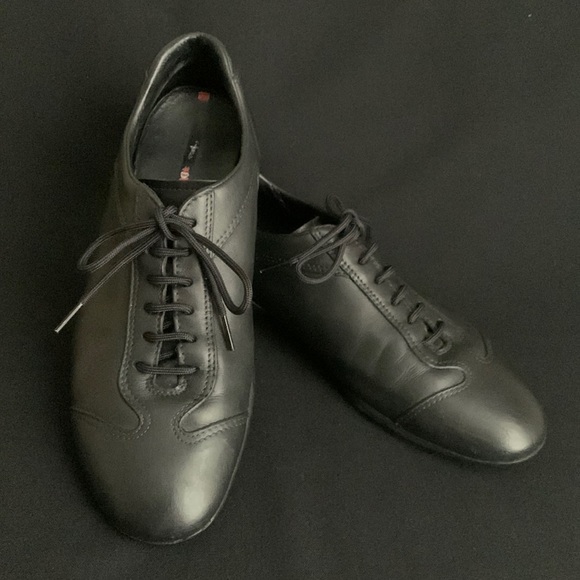 PRADA Leather Dress Athletic Shoes - Picture 1 of 9